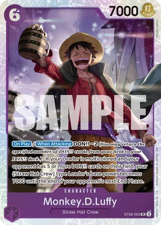 Monkey.D.Luffy #ST26-005 · ST-26: Starter Deck 26 PURPLE/BLACK Monkey.D.Luffy One Piece card