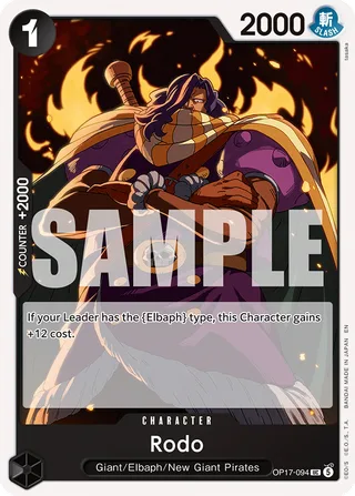 Rodo #OP17-094 · The World's Strongest Warriors One Piece card