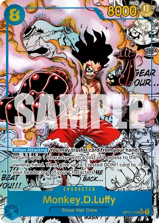 Monkey.D.Luffy (Manga) #OP11-118-manga · A Fist of Divine Speed One Piece card