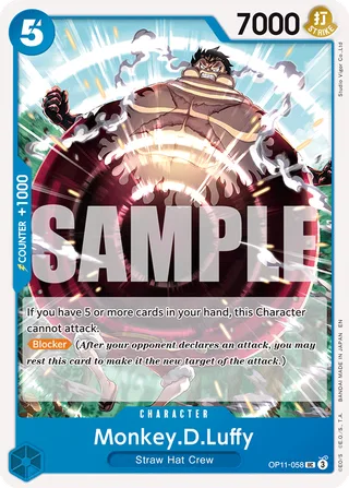 Monkey.D.Luffy #OP11-058 · A Fist of Divine Speed Release Event Cards One Piece card