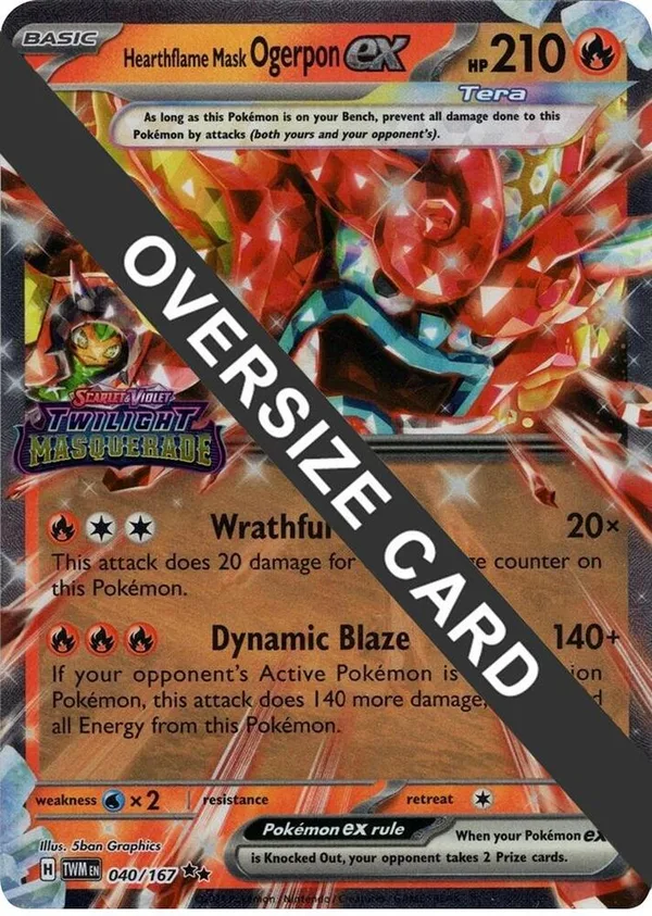 Hearthflame Mask Ogerpon ex (Twilight Masquerade Stamp) full card art