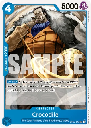 Crocodile #OP07-040 · 500 Years in the Future Pre-Release Cards One Piece card