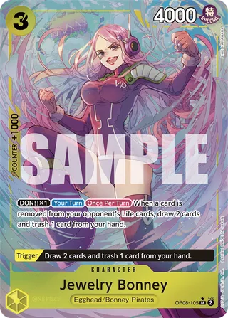 Jewelry Bonney (Parallel) #OP08-105-parallel · Two Legends One Piece card