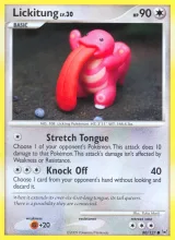 Lickitung · Platinum Pokémon card