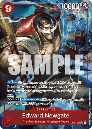 Edward.Newgate (Alternate Art) #OP02-004-alternate-art · Premium Booster -The Best- One Piece card