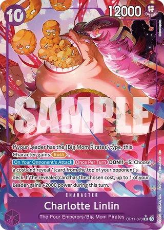 Charlotte Linlin (Alternate Art) #OP11-073-alternate-art · A Fist of Divine Speed One Piece card