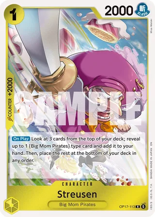 Streusen #OP17-113 · The World's Strongest Warriors One Piece card