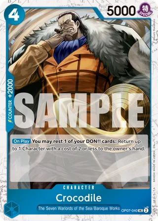 Crocodile (Alternate Art) #OP07-040-alternate-art · Premium Booster -The Best- Vol. 2 One Piece card