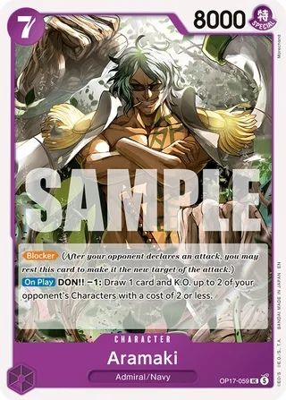 Aramaki #OP17-059 · The World's Strongest Warriors One Piece card