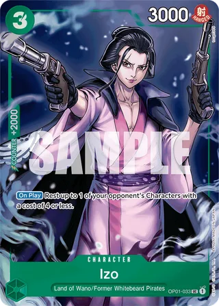 Izo (Alternate Art) #OP01-033-alternate-art · Premium Booster -The Best- One Piece card