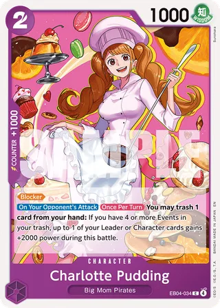 Charlotte Pudding #EB04-034 · The Azure Sea's Seven One Piece card