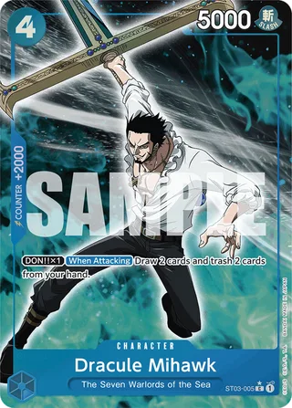 Dracule Mihawk (Full Art) #ST03-005-full-art · Premium Booster -The Best- One Piece card
