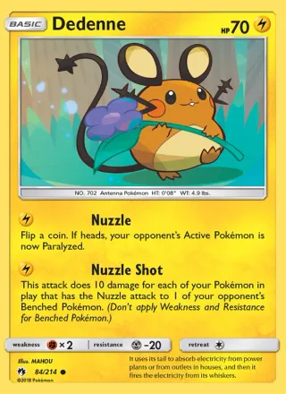 Dedenne #84 · Lost Thunder Pokémon card