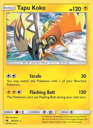 Tapu Koko #85 · Lost Thunder Pokémon card