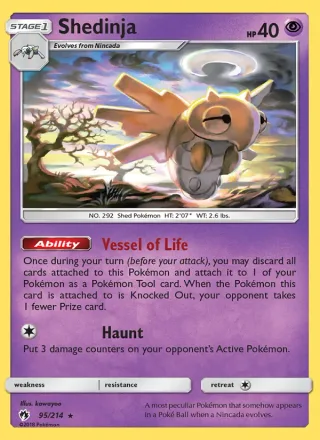 Shedinja #95 · Lost Thunder Pokémon card