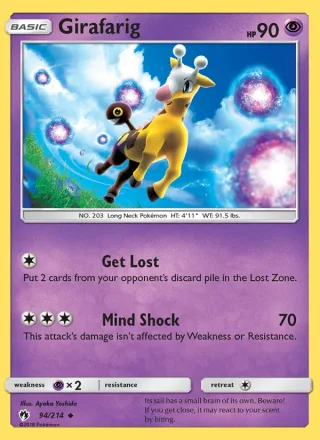 Girafarig #94 · Lost Thunder Pokémon card