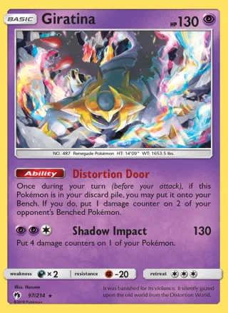 Giratina #97 · Lost Thunder Pokémon card
