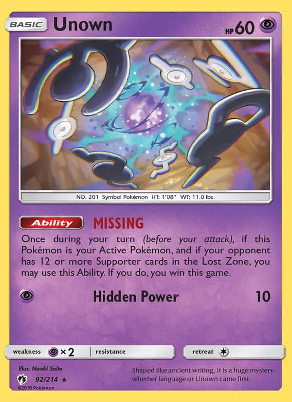Unown full card art