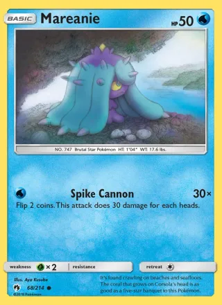 Mareanie #68 · Lost Thunder Pokémon card