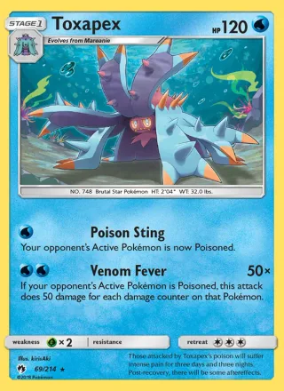 Toxapex #69 · Lost Thunder Pokémon card