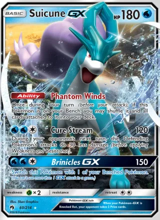 Suicune GX #60 · Lost Thunder Pokémon card