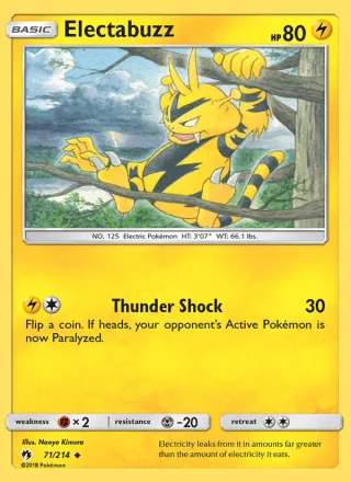 Electabuzz #71 · Lost Thunder Pokémon card