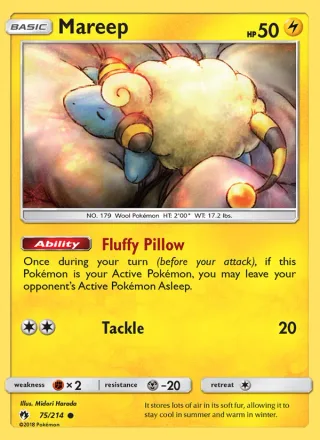 Mareep #75 · Lost Thunder Pokémon card