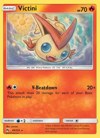 Victini #49 · Lost Thunder Pokémon card