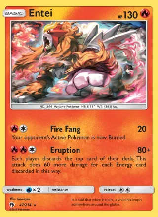 Entei #47 · Lost Thunder Pokémon card