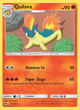 Quilava #41 · Lost Thunder Pokémon card