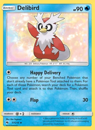 Delibird #57 · Lost Thunder Pokémon card