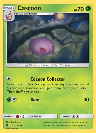 Cascoon #27 · Lost Thunder Pokémon card