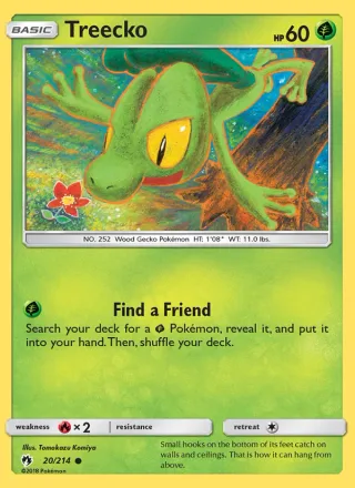 Treecko #20 · Lost Thunder Pokémon card