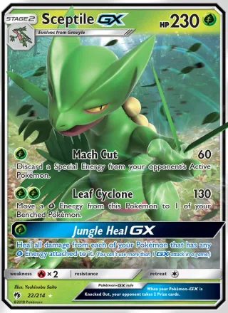 Sceptile GX #22 · Lost Thunder Pokémon card
