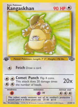 Kangaskhan #21 · Jungle Pokémon card