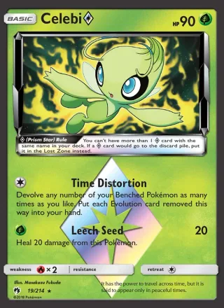 Celebi ◇ #19 · Lost Thunder Pokémon card