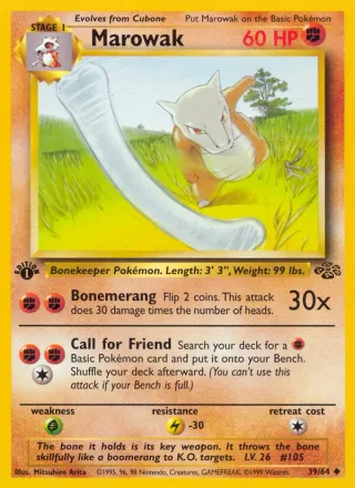 Marowak #39 · Jungle Pokémon card