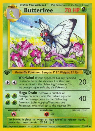Butterfree #33 · Jungle Pokémon card