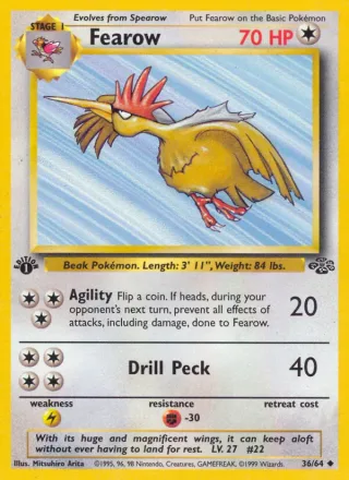Fearow #36 · Jungle Pokémon card