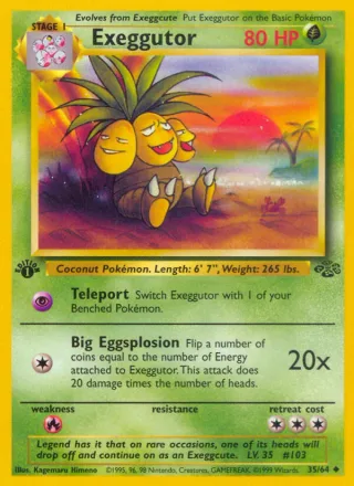 Exeggutor #35 · Jungle Pokémon card