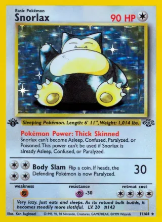 Snorlax #11 · Jungle Pokémon card