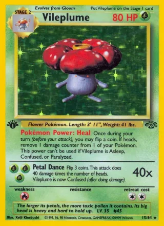 Vileplume #15 · Jungle Pokémon card