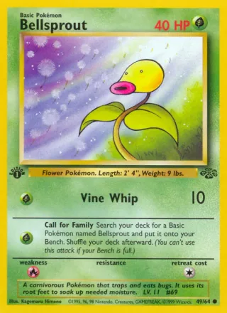 Bellsprout #49 · Jungle Pokémon card