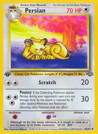Persian #42 · Jungle Pokémon card