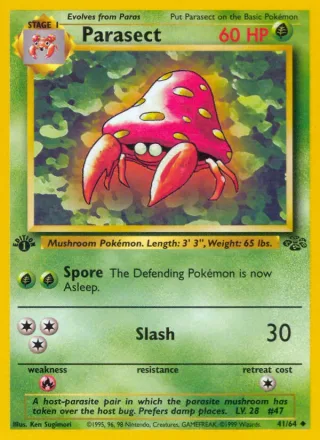 Parasect #41 · Jungle Pokémon card