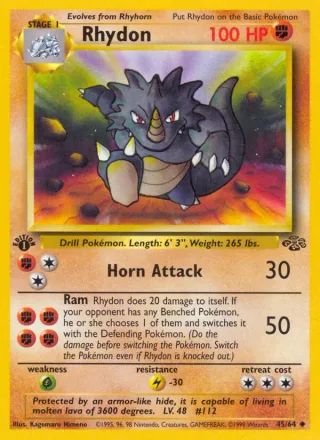 Rhydon #45 · Jungle Pokémon card