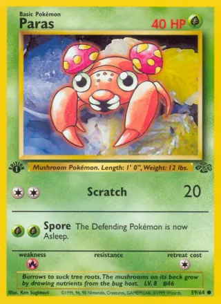 Paras #59 · Jungle Pokémon card