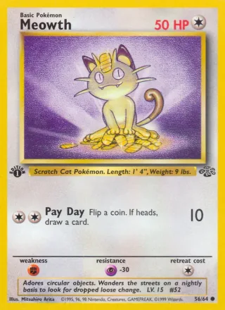 Meowth #56 · Jungle Pokémon card
