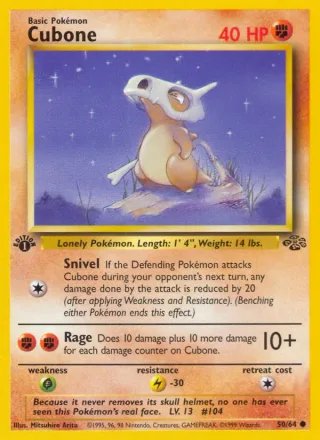 Cubone #50 · Jungle Pokémon card
