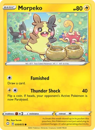 Morpeko #35 · Shining Fates Pokémon card